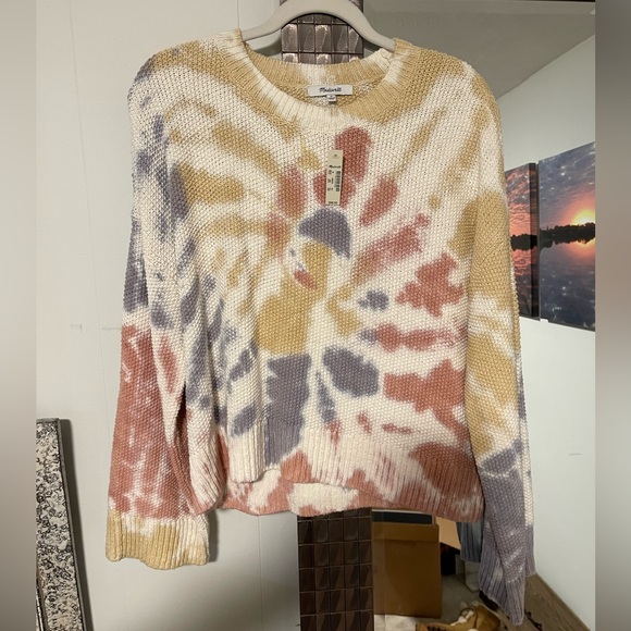 NWT! Madewell Tie Dye Sweater, Size M - Picture 6 of 9
